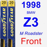 Front Wiper Blade Pack for 1998 BMW Z3 - Premium