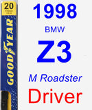 Driver Wiper Blade for 1998 BMW Z3 - Premium