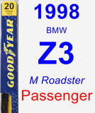 Passenger Wiper Blade for 1998 BMW Z3 - Premium