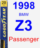 Passenger Wiper Blade for 1998 BMW Z3 - Premium
