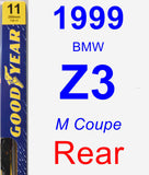 Rear Wiper Blade for 1999 BMW Z3 - Premium
