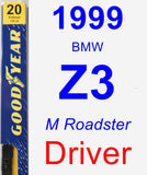 Driver Wiper Blade for 1999 BMW Z3 - Premium