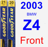 Front Wiper Blade Pack for 2003 BMW Z4 - Premium