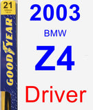 Driver Wiper Blade for 2003 BMW Z4 - Premium