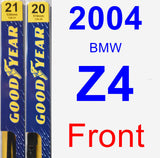 Front Wiper Blade Pack for 2004 BMW Z4 - Premium