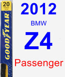 Passenger Wiper Blade for 2012 BMW Z4 - Premium