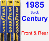 Front & Rear Wiper Blade Pack for 1985 Buick Century - Premium