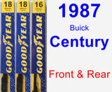 Front & Rear Wiper Blade Pack for 1987 Buick Century - Premium