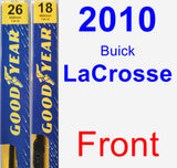 Front Wiper Blade Pack for 2010 Buick LaCrosse - Premium