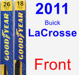 Front Wiper Blade Pack for 2011 Buick LaCrosse - Premium