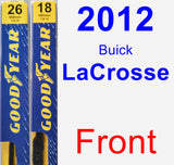 Front Wiper Blade Pack for 2012 Buick LaCrosse - Premium