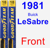 Front Wiper Blade Pack for 1981 Buick LeSabre - Premium