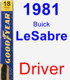 Driver Wiper Blade for 1981 Buick LeSabre - Premium