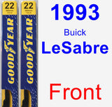 Front Wiper Blade Pack for 1993 Buick LeSabre - Premium
