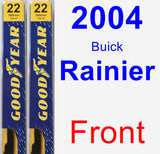 Front Wiper Blade Pack for 2004 Buick Rainier - Premium