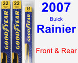 Front & Rear Wiper Blade Pack for 2007 Buick Rainier - Premium
