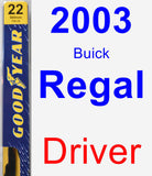 Driver Wiper Blade for 2003 Buick Regal - Premium