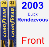Front Wiper Blade Pack for 2003 Buick Rendezvous - Premium