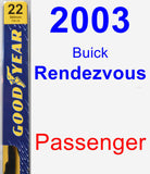 Passenger Wiper Blade for 2003 Buick Rendezvous - Premium