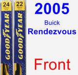 Front Wiper Blade Pack for 2005 Buick Rendezvous - Premium