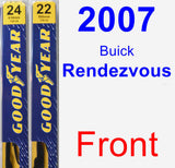 Front Wiper Blade Pack for 2007 Buick Rendezvous - Premium
