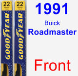 Front Wiper Blade Pack for 1991 Buick Roadmaster - Premium