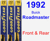 Front & Rear Wiper Blade Pack for 1992 Buick Roadmaster - Premium