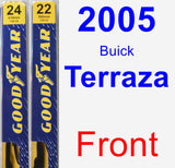 Front Wiper Blade Pack for 2005 Buick Terraza - Premium