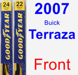 Front Wiper Blade Pack for 2007 Buick Terraza - Premium