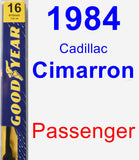 Passenger Wiper Blade for 1984 Cadillac Cimarron - Premium