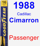 Passenger Wiper Blade for 1988 Cadillac Cimarron - Premium