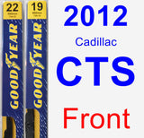 Front Wiper Blade Pack for 2012 Cadillac CTS - Premium