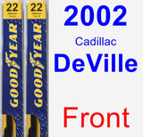 Front Wiper Blade Pack for 2002 Cadillac DeVille - Premium