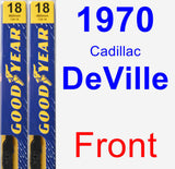 Front Wiper Blade Pack for 1970 Cadillac DeVille - Premium