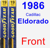 Front Wiper Blade Pack for 1986 Cadillac Eldorado - Premium