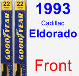 Front Wiper Blade Pack for 1993 Cadillac Eldorado - Premium