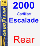 Rear Wiper Blade for 2000 Cadillac Escalade - Premium