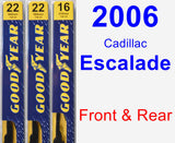Front & Rear Wiper Blade Pack for 2006 Cadillac Escalade - Premium