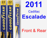 Front & Rear Wiper Blade Pack for 2011 Cadillac Escalade - Premium
