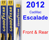 Front & Rear Wiper Blade Pack for 2012 Cadillac Escalade - Premium