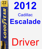 Driver Wiper Blade for 2012 Cadillac Escalade - Premium