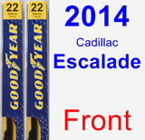 Front Wiper Blade Pack for 2014 Cadillac Escalade - Premium