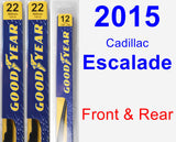 Front & Rear Wiper Blade Pack for 2015 Cadillac Escalade - Premium