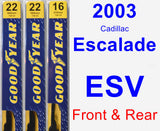 Front & Rear Wiper Blade Pack for 2003 Cadillac Escalade ESV - Premium