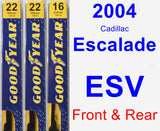 Front & Rear Wiper Blade Pack for 2004 Cadillac Escalade ESV - Premium