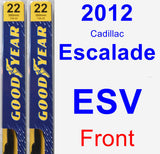 Front Wiper Blade Pack for 2012 Cadillac Escalade ESV - Premium