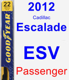 Passenger Wiper Blade for 2012 Cadillac Escalade ESV - Premium