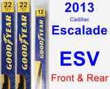 Front & Rear Wiper Blade Pack for 2013 Cadillac Escalade ESV - Premium