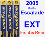 Front & Rear Wiper Blade Pack for 2005 Cadillac Escalade EXT - Premium