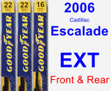 Front & Rear Wiper Blade Pack for 2006 Cadillac Escalade EXT - Premium